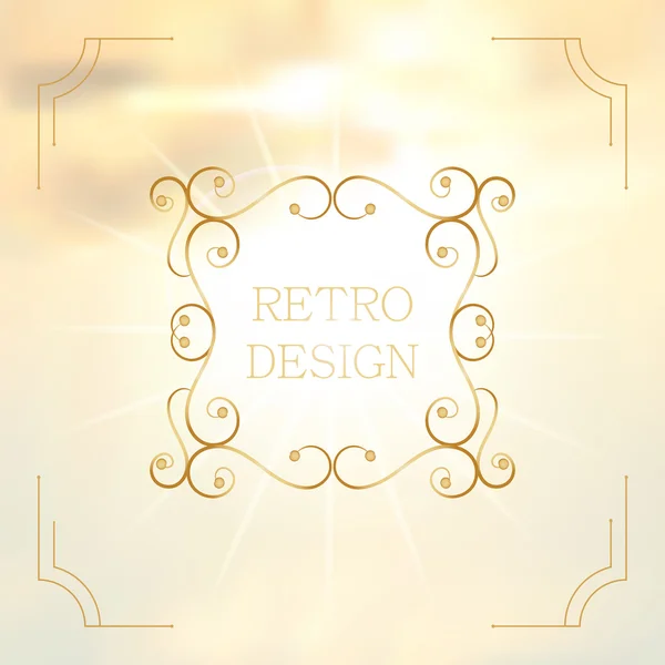 Art deco vintage design keret. — Stock Vector