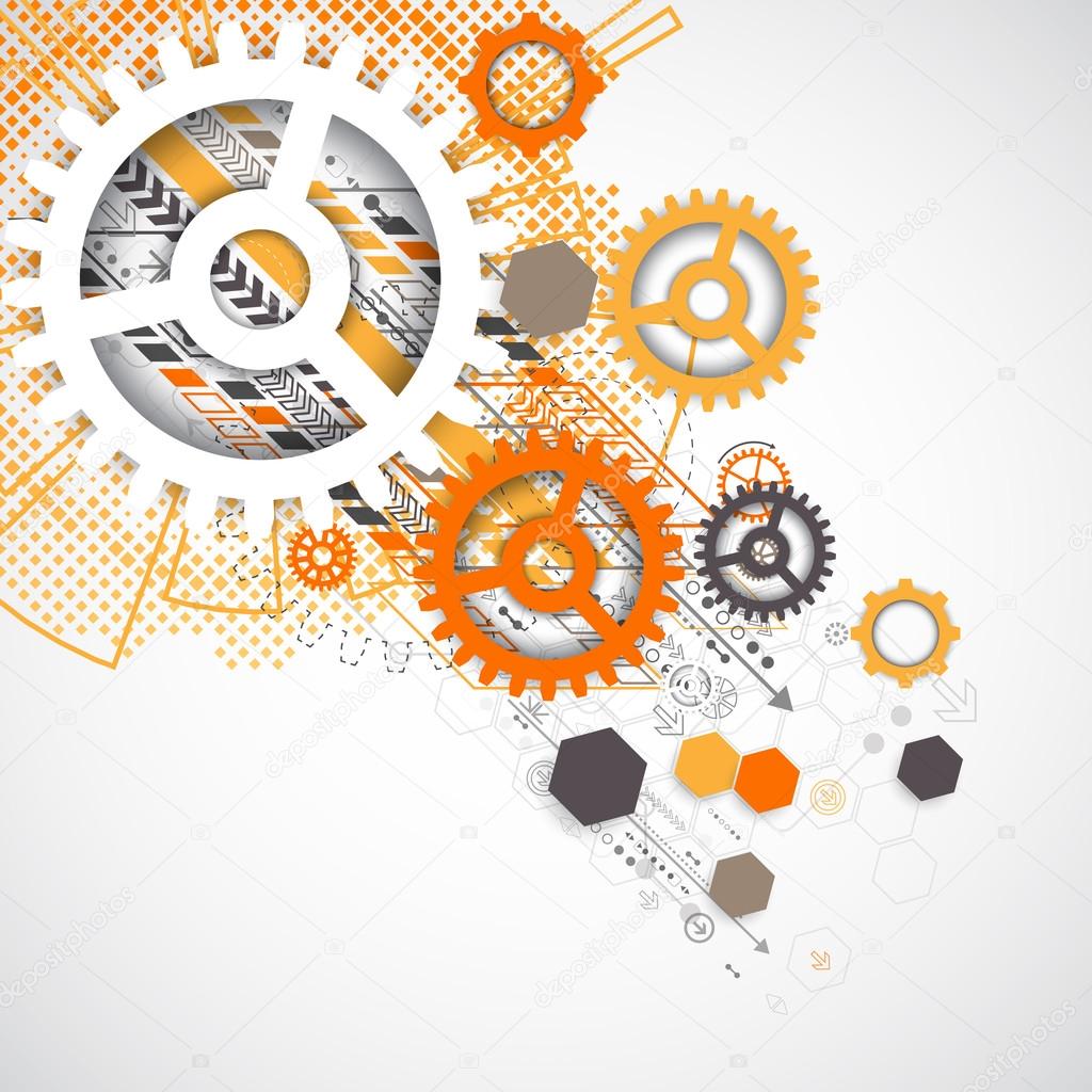 Abstract technology gears background.