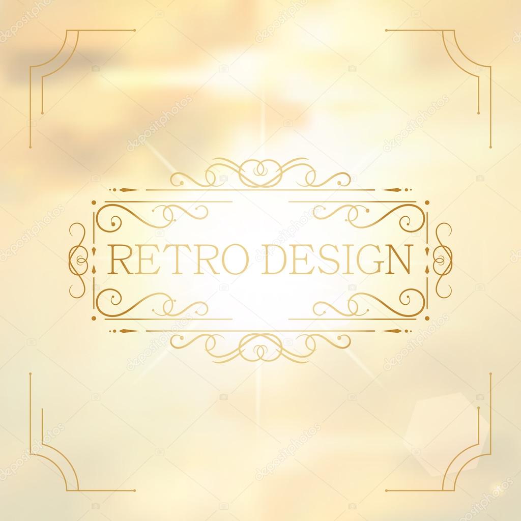 vintage design of retro flourishes frame.