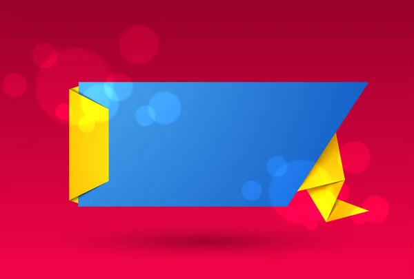 Origami tekstballon. — Stockvector