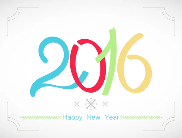 Szczęśliwego nowego roku 2016 karty — Wektor stockowy