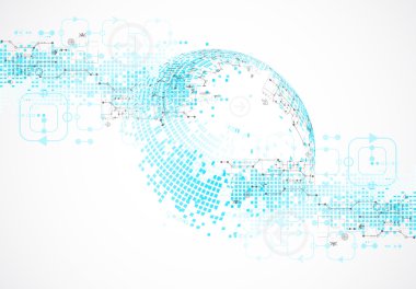 Soyut mavi teknoloji iş geçmişi. 