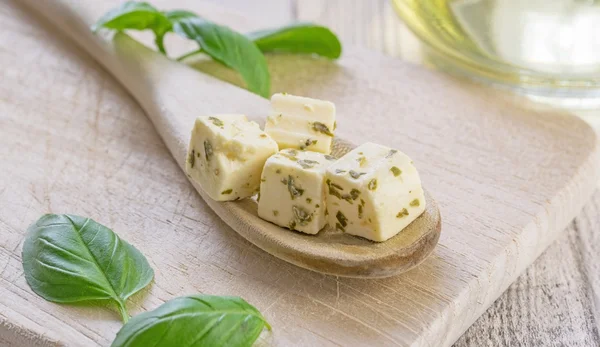 Feta Cheese Cubes — Stock Photo, Image