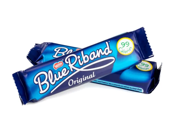 Two Nestle Blue Riband Biscuits — Stock Photo, Image
