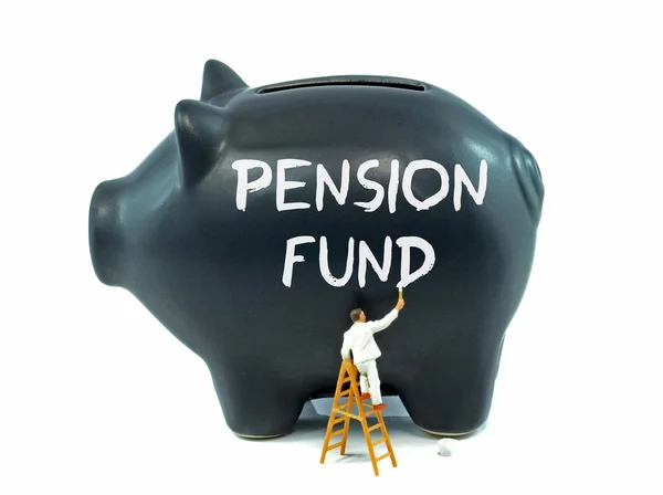Spargris för pensionsfonden — Stockfoto