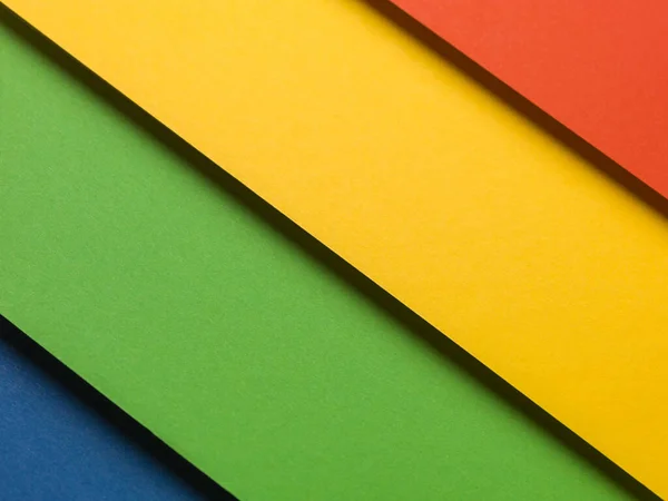 Astratto Blu Verde Giallo Rosso Colore Carta Geometria Composizione Sfondo — Foto Stock