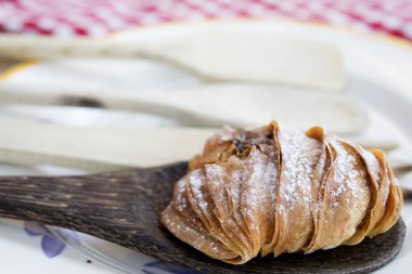 sfogliatella filled with ricotta and candied fruit clipart