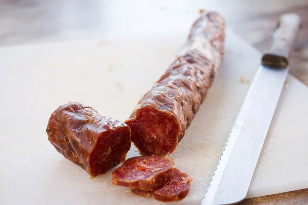 Gesneden salami van Norcia — Stockfoto