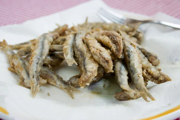 Ikan teri goreng segar — Stok Foto