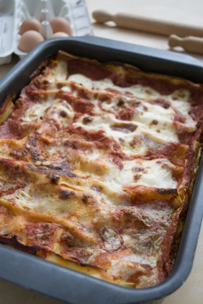 Tepsi lasagna — Stock Fotó