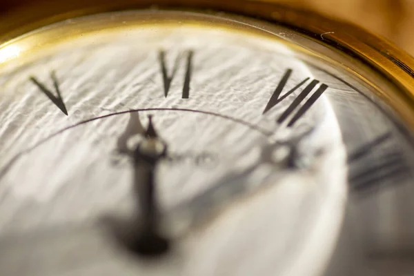 Detail Der Zeiger Einer Antiken Zifferblatt Uhr — Stockfoto