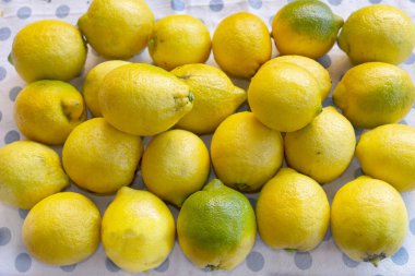 Yenilebilir kabuklu biyo-organik limonlar.