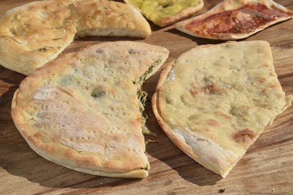 Various stuffed pizzas — Stock Photo, Image