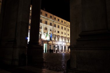 Roma. Chigi Sarayı hükümetin koltuk