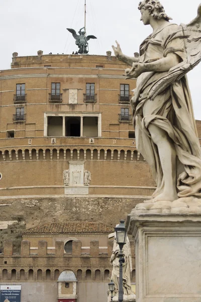 Detalhe do Castelo de Santo Anjo em Roma — Fotografia de Stock