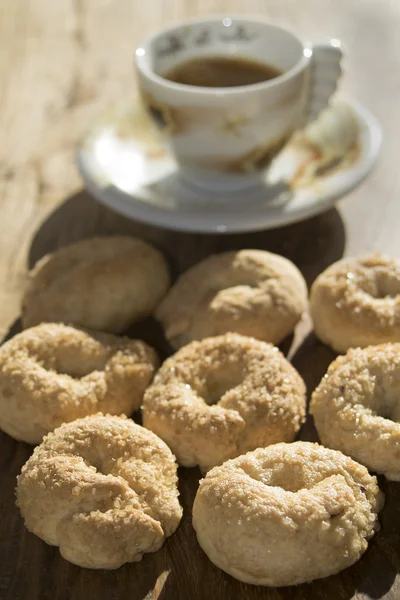 Café y galletas — Foto de Stock