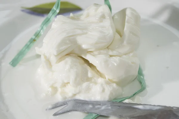 Queso burrata — Foto de Stock