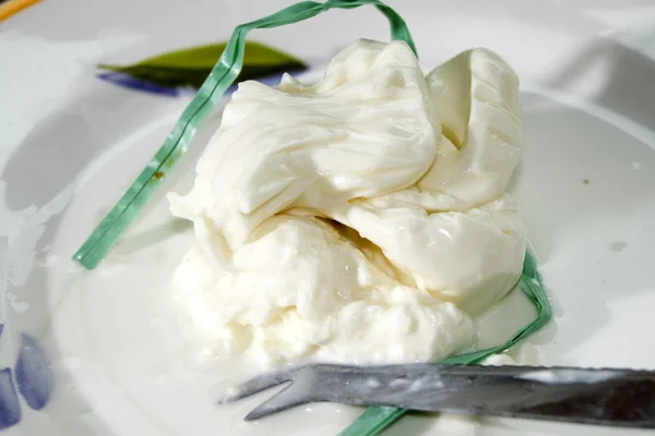 Queso burrata — Foto de Stock