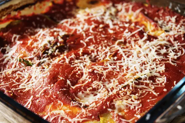 Parmigiano di melanzane e pasta — Foto Stock