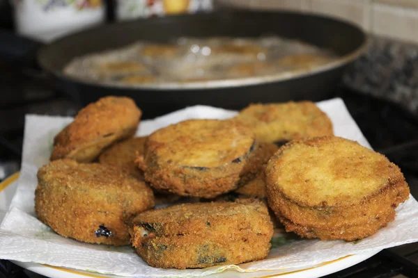 Bakłażany w carrozza — Zdjęcie stockowe