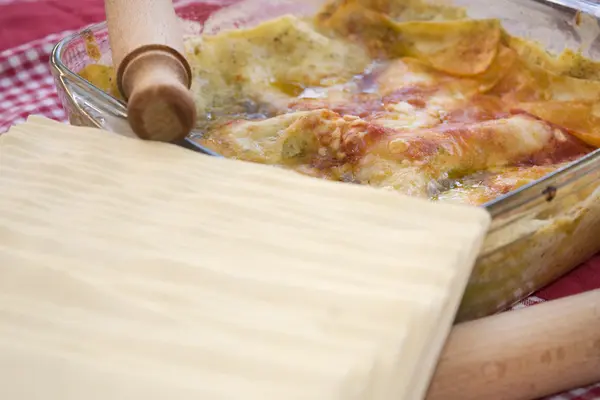 Lasagne al pesto genovese — Foto Stock