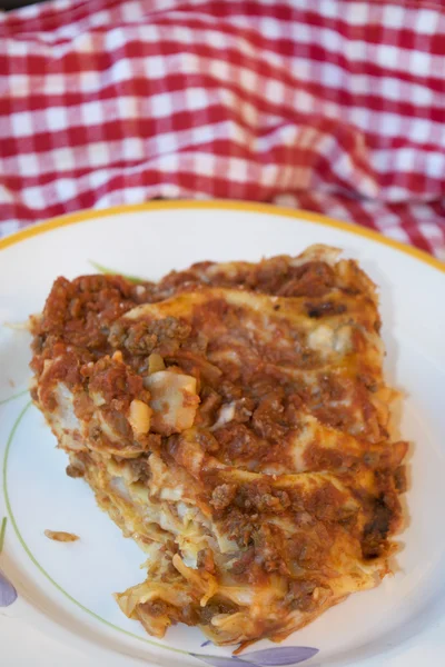Lasagne con ragù bolognese — Foto Stock