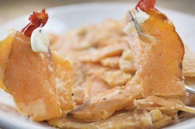 dilim kızarmış pumpikin