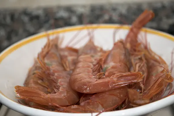 Fresh king prawns — Stock Photo, Image