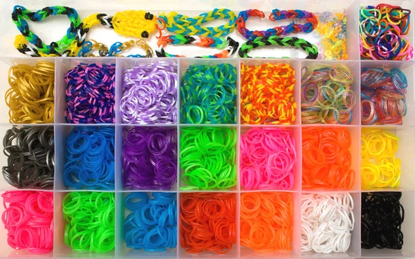 Conjunto de bandas elásticas para tejer pulseras — Foto de Stock