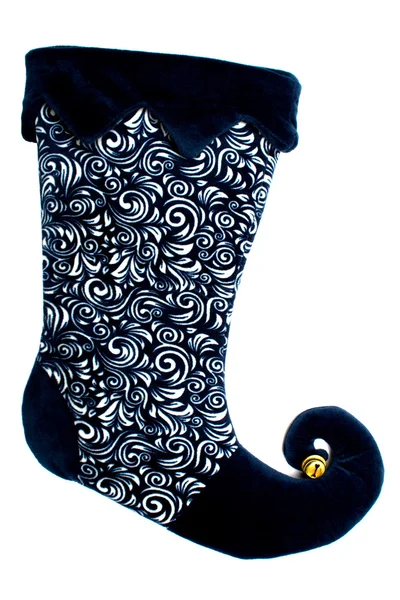 Navy blue christmas boot — Stockfoto