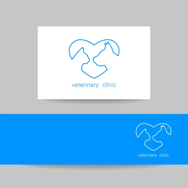 Logo de la Clínica Veterinaria — Vector de stock