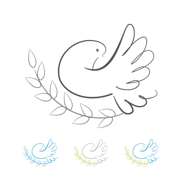 Vorlage für das Logo der Taube — Stockvektor