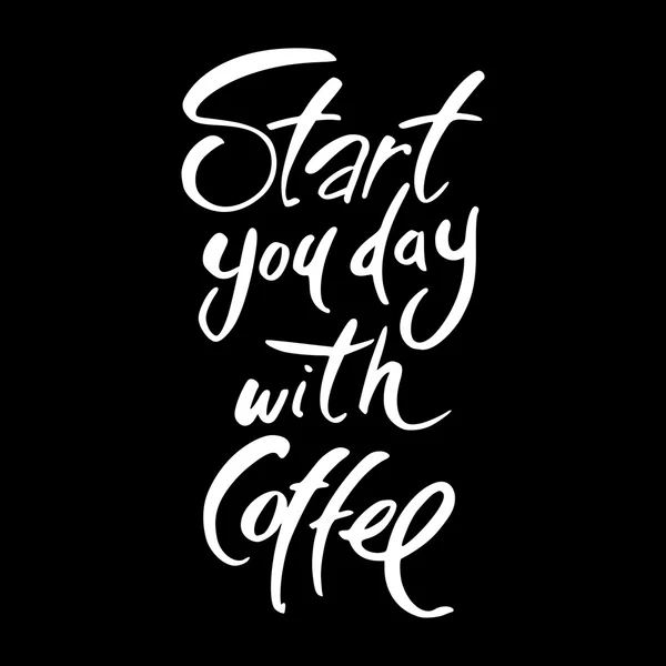 Começar o dia com café — Vetor de Stock