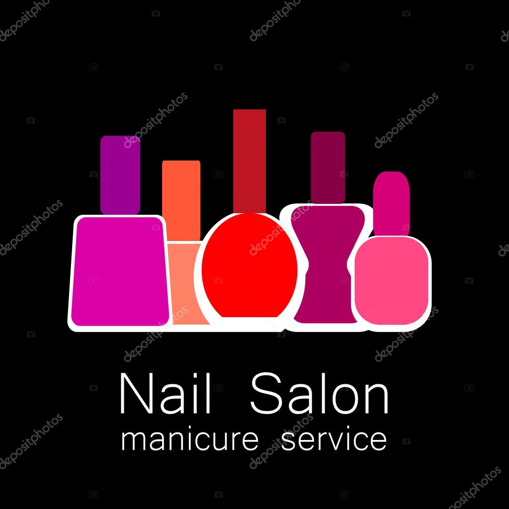 Nail salon vintage background with female Vector Image