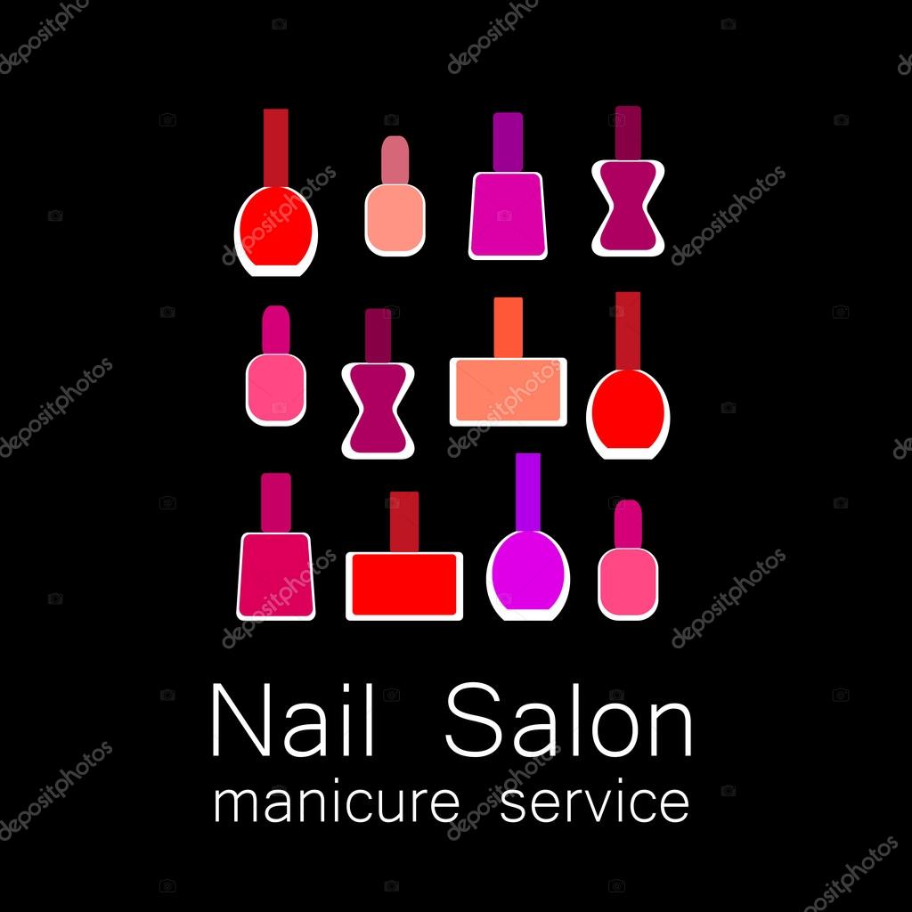 Nail salon logo design and art template Royalty Free Vector