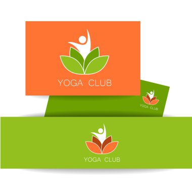 Yoga lotos logo şablonu