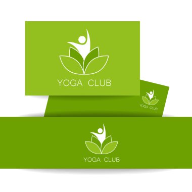 Yoga lotos logo şablonu