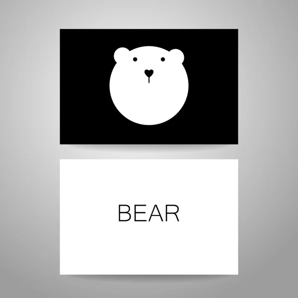 Björn djur mall — Stock vektor