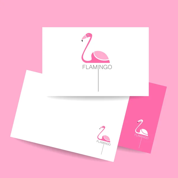 Flamingo fågel tecken — Stock vektor