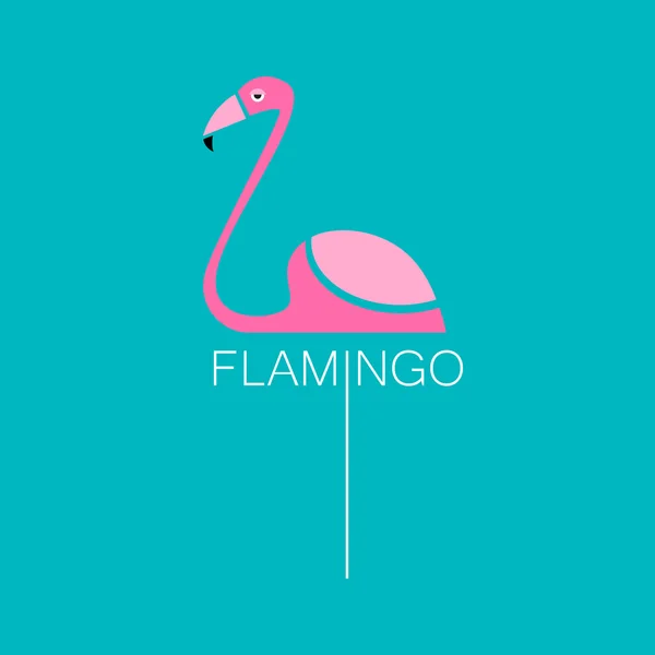 Signo de pájaro flamenco — Archivo Imágenes Vectoriales