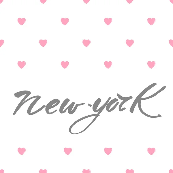 Texto de amor de Nueva York — Vector de stock