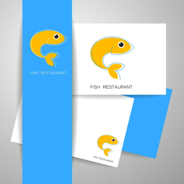 Fish restaurant card — Stock Vector