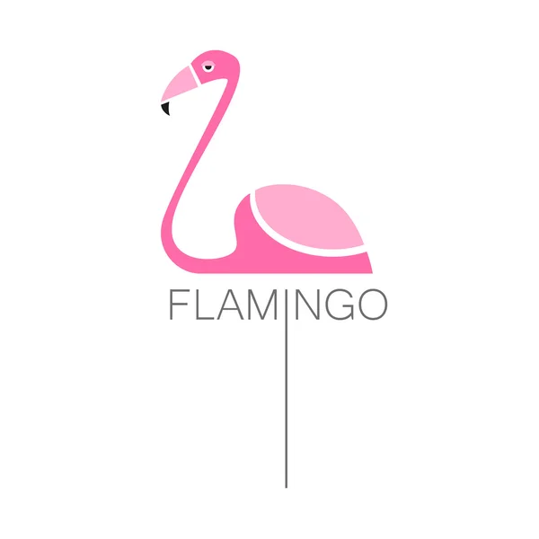 Flamingo-Vogelzeichen — Stockvektor