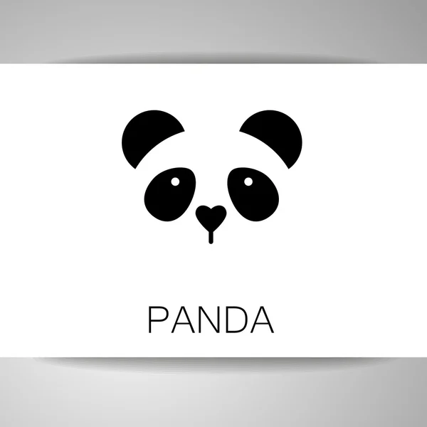 Plantilla de oso panda — Vector de stock