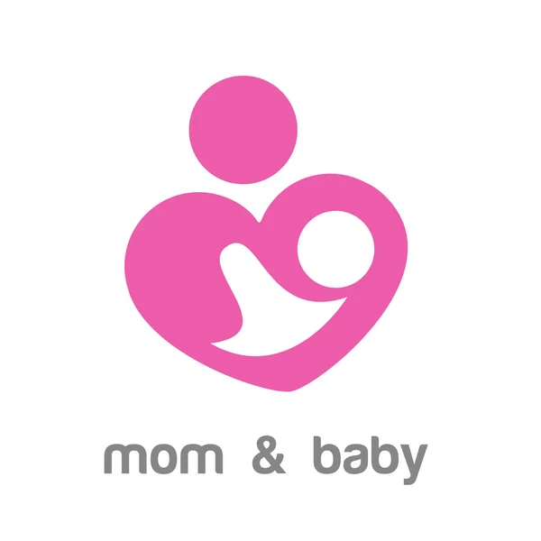 Μαμά και το μωρό λογότυπο ταυτότητα — Διανυσματικό Αρχείο