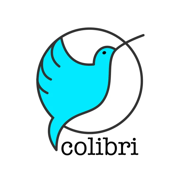 Colibri-Vogelzeichen — Stockvektor