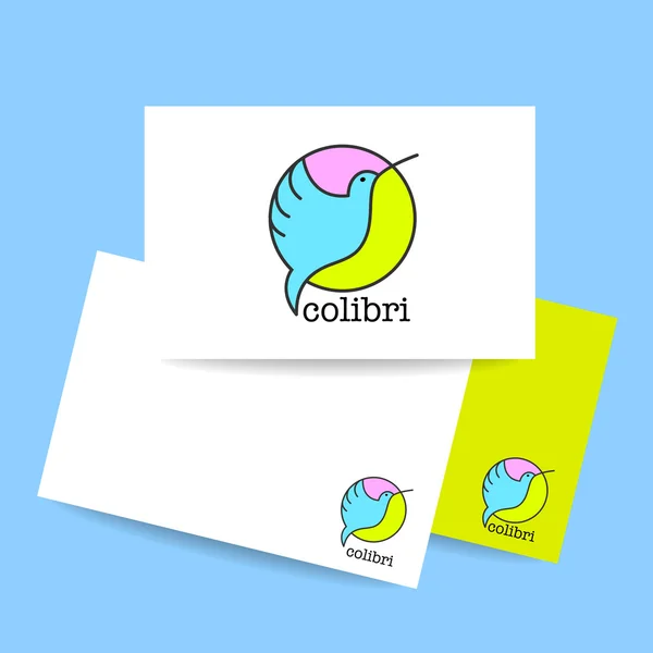 Colibri madár jele — Stock Vector