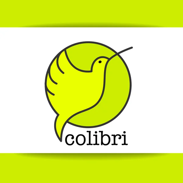 Colibri-Vogelzeichen — Stockvektor