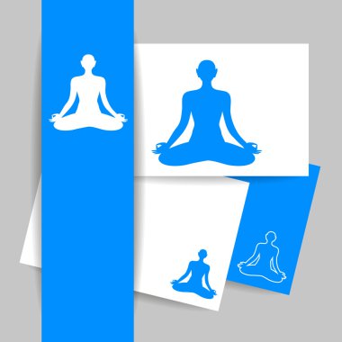 Yoga lotos işareti şablon