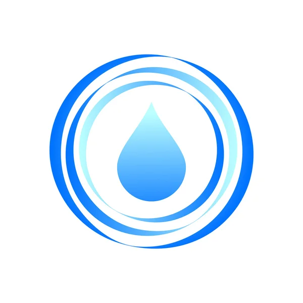 Aqua water drop sjabloon — Stockvector